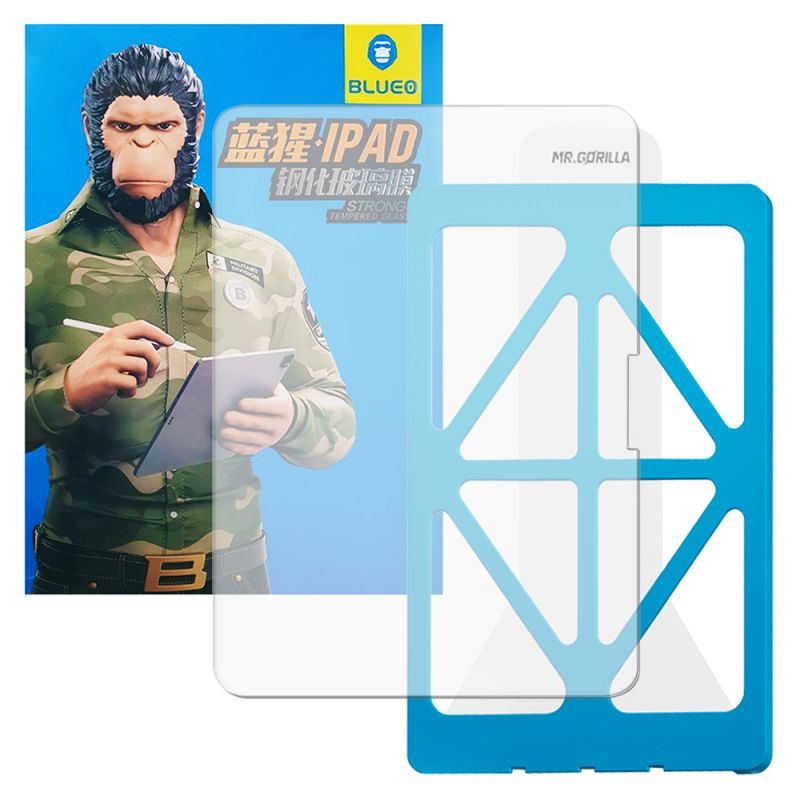 Folie pentru iPad Pro 13 (2024) / iPad Pro 13 (2025) cu Aplicator Pro - Blueo HD Tempered Glass - Clear