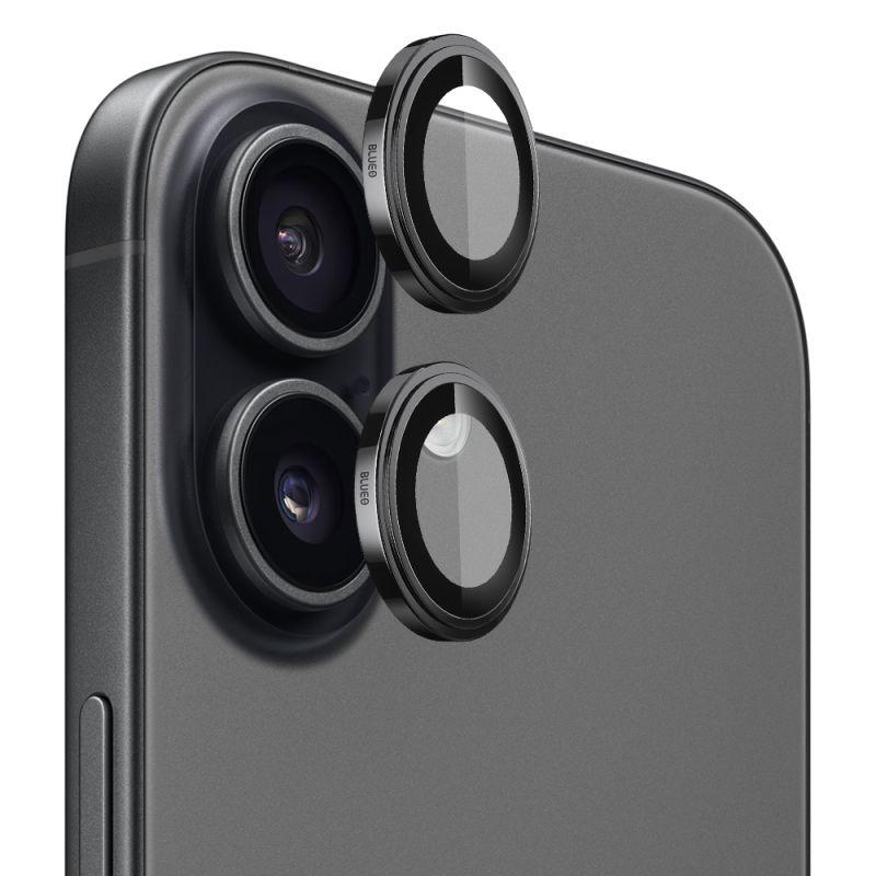 Folie pentru iPhone 17 - Blueo Sapphire Crystal Original Lens Glass - Black