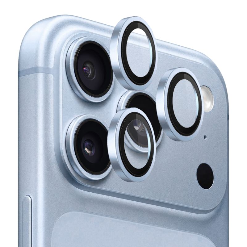 Folie pentru iPhone 18 Pro / iPhone 18 Pro Max - Blueo Original Metal Frame Lens Glass - Light Blue
