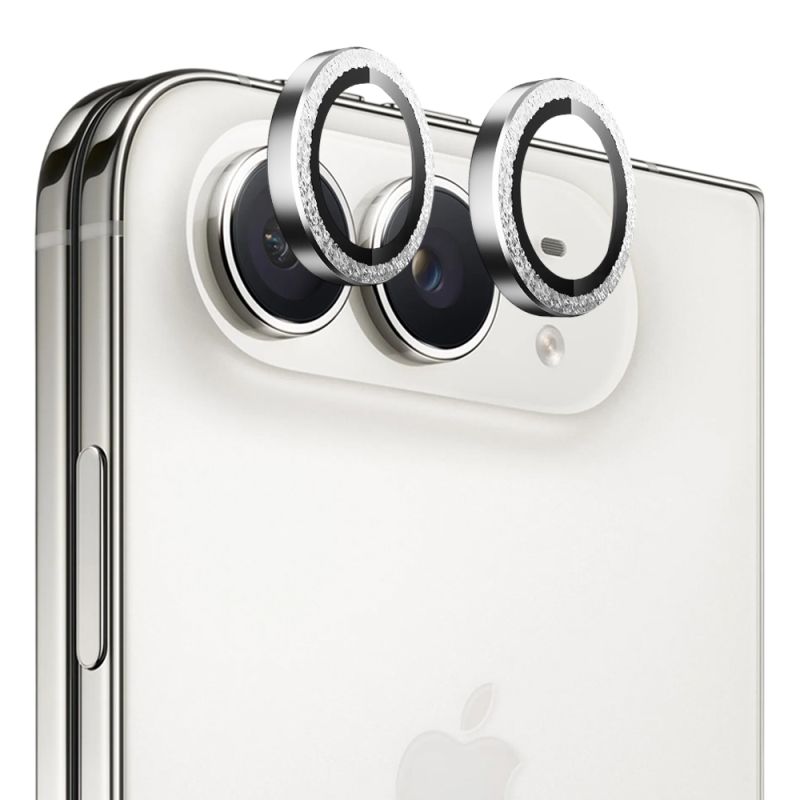 Folie pentru iPhone Duo - Blueo Diamond Camera Lens Glass - Silver Diamond
