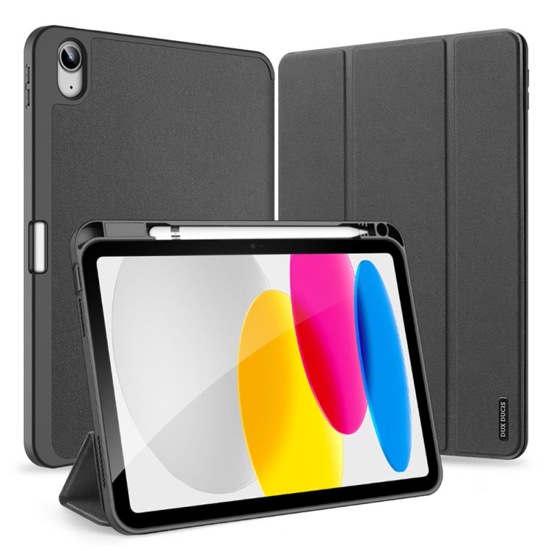 Husa pentru iPad 10 (2022) 10.9 / 11 (2025) - Dux Ducis Domo Series (With Apple Pencil Holder) - Black