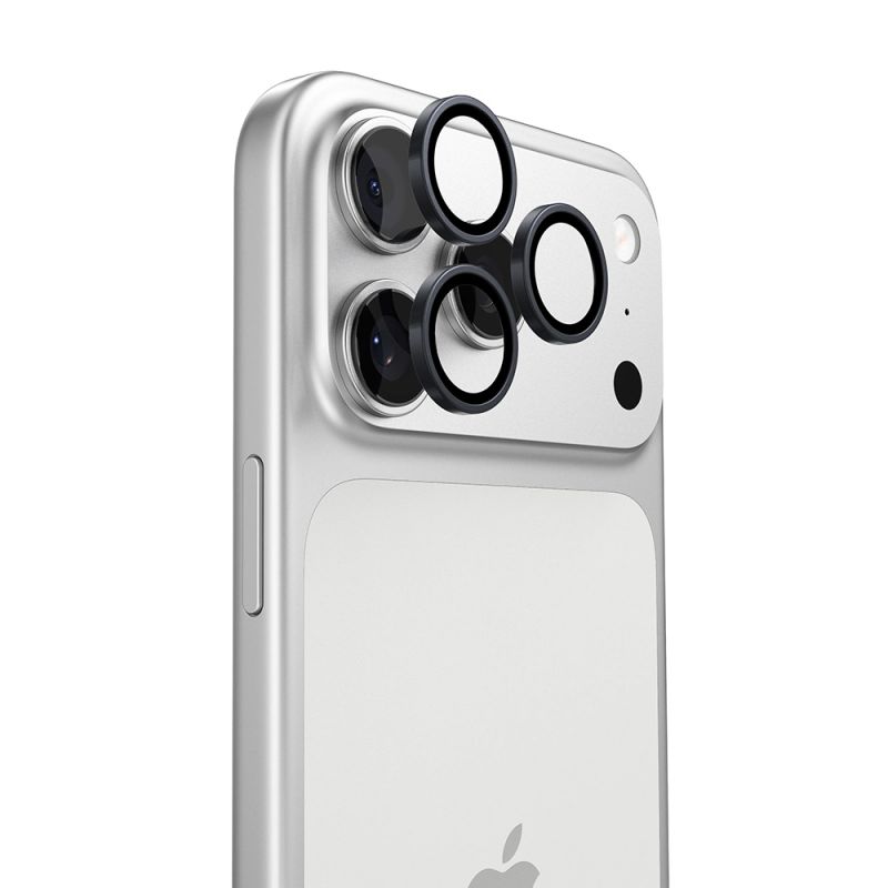 Folie Camera pentru iPhone 17 Pro Max - Torras Lensguard Camera Protector - Black