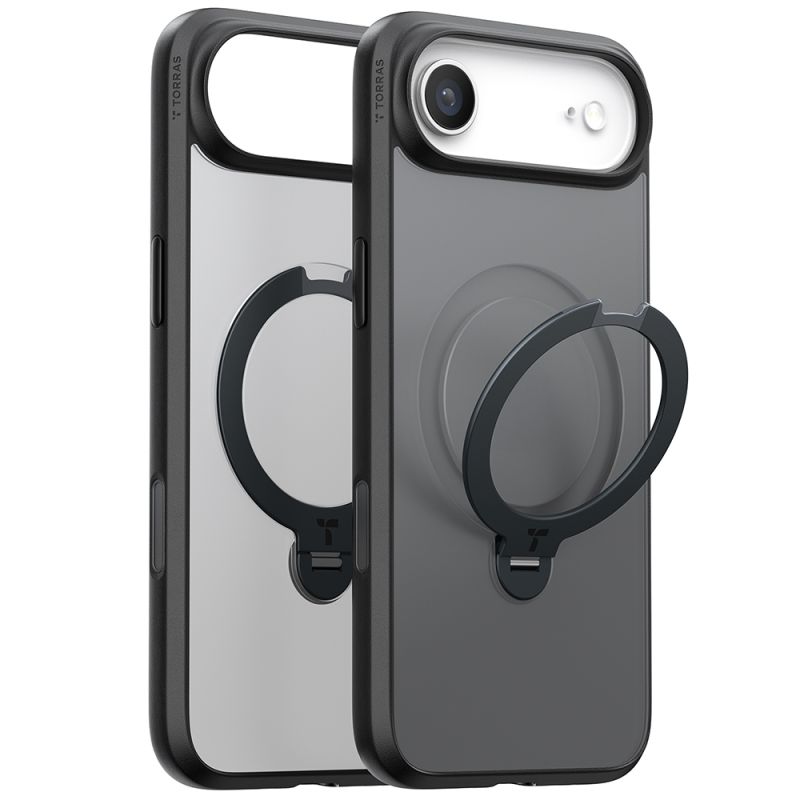 Husa pentru iPhone 17 Air - Torras Ostand Spin MagSafe Series - Black