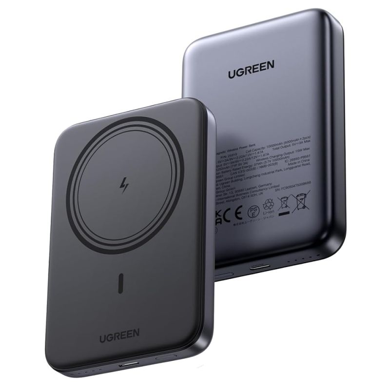 Baterie Externa fara Fir, Type-C, 10000mAh, 20W, 5V/3A - Ugreen PB561 (25919) - Grey