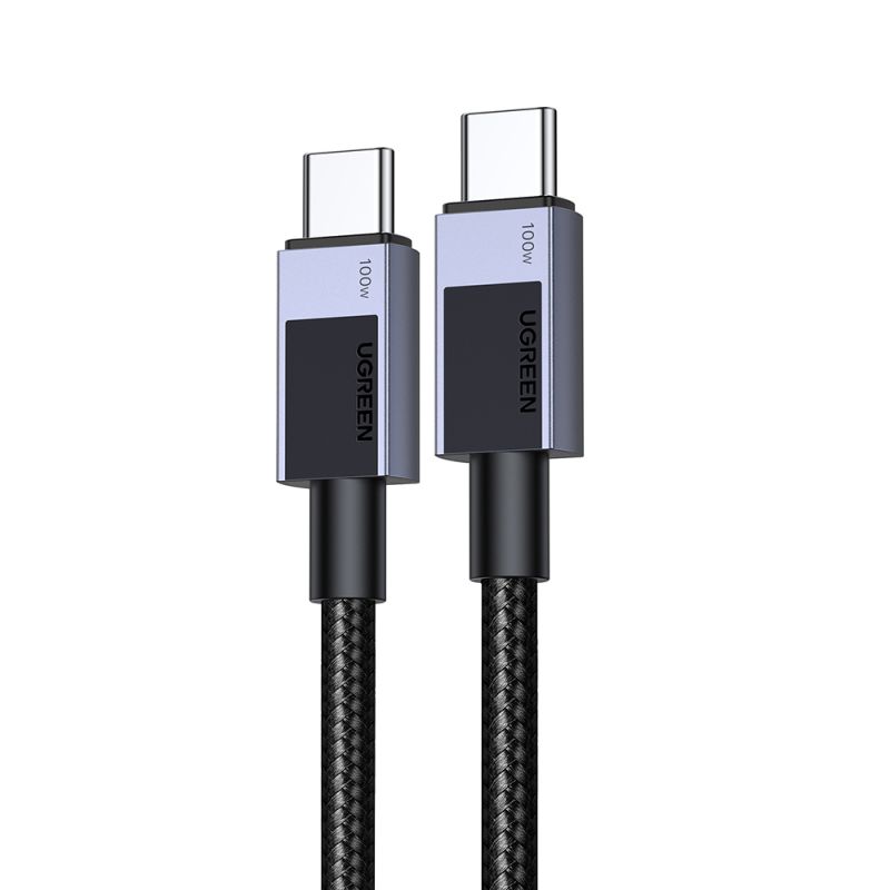 Cablu de Date USB-C la Type-C, PD100W, 5A, 480Mbps, 0.5m - Ugreen L512 (35985) - Space Gray