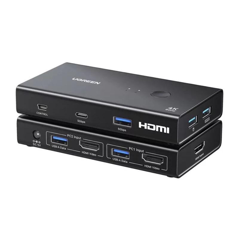 Switch 3x HDMI, 4x USB, 1x Type-C 4K@60Hz, Dolby - Ugreen AK502 (45452) - Black