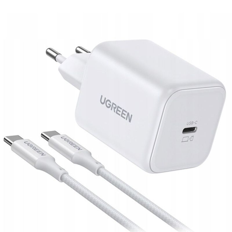 Incarcator USB-C, Fast Charging, 45W, Cablu USB-C Inclus - Ugreen X524 (65055) - White