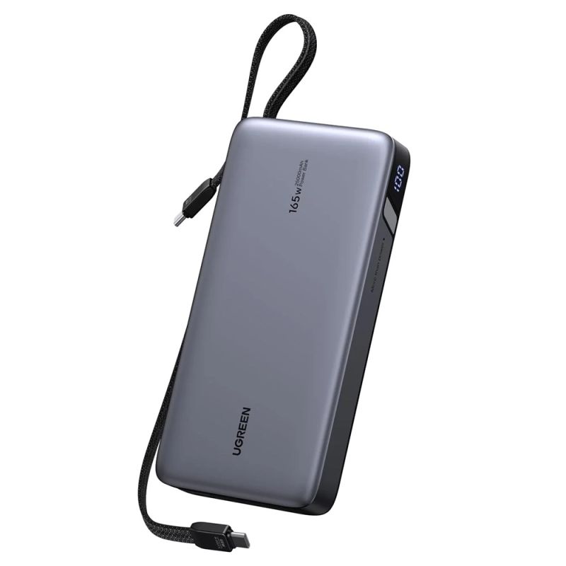 Baterie Externa cu Cablu Incorporat, USB, Type-C, 25000mAh, 165W- Ugreen PB552 (55995B) - Grey
