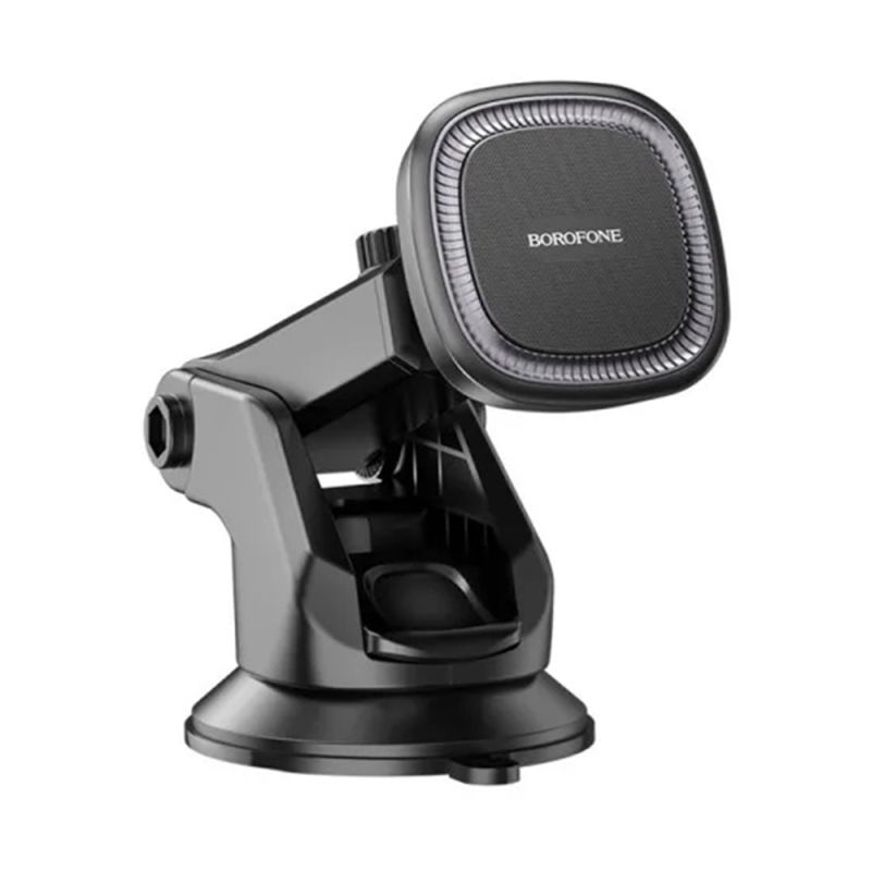 Suport de Telefon Magnetic pentru Masina cu Prindere pe Bord/Parbriz - Borofone Ice (BH97) - Black Gray