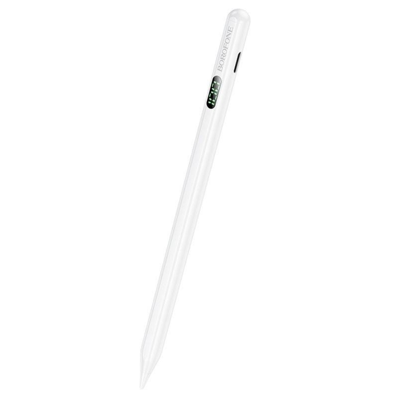 Stylus Pen pentru Tablete, Display Digital, 130mAh, Type-C, pentru iPad - Borofone Active Capacitive (BG101) - White