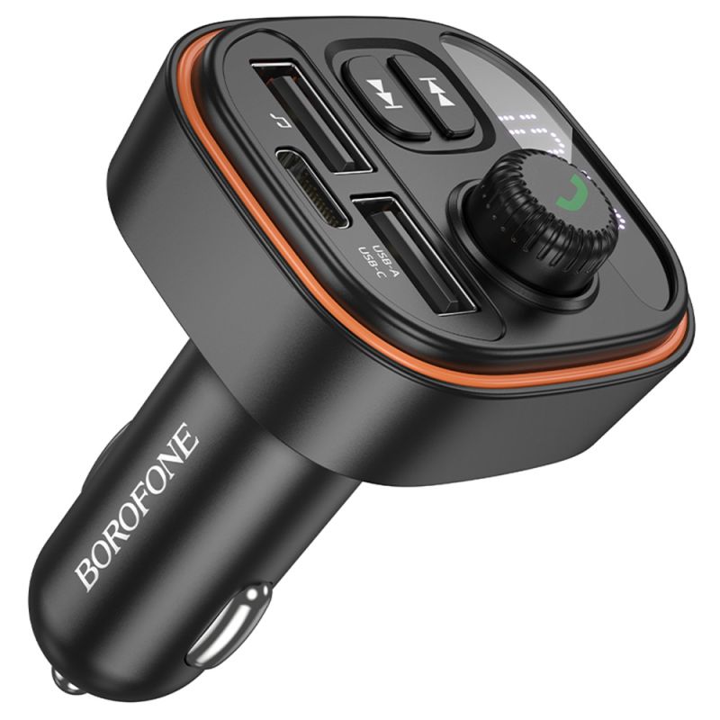 Modulator pentru Masina BT5.0, 2x USB, Type-C, MP3 - Borofone Heroic (BC59) - Black