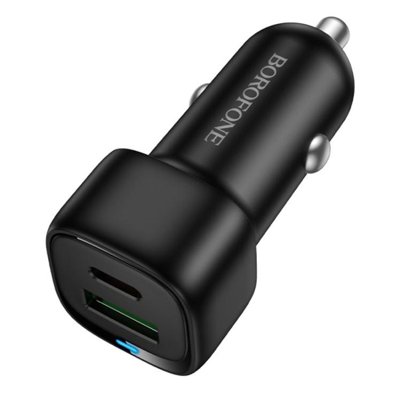 Incarcator pentru Masina, USB-C, USB-A 38W - Borofone Cloud (BZ34B) - Black