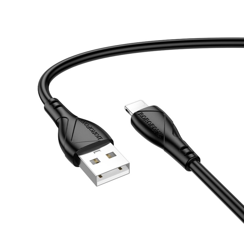 Cablu de Alimentare, USB / IP, 27W, 1m - Borofone Energy (BX121) - Black