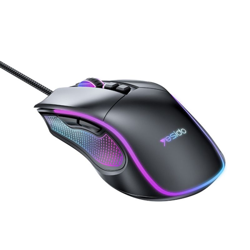 Mouse pentru Windows/XP/7/8/10/11/MAC 05, 7200DPI Max, 110cm - Yesido (KB20) - Black