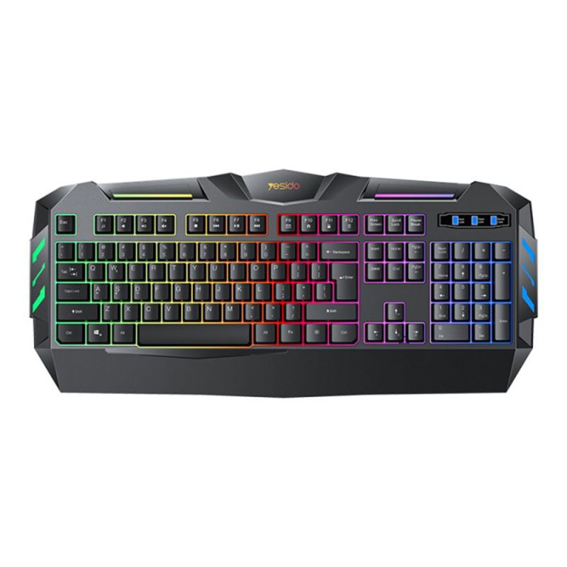 Tastatura Mecanica cu Cablu, 104 Taste, Lumini - Yesido (KB21) - Black
