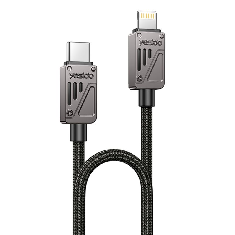 Cablu de Date, Type-C la Lightning, PD27W, Fast Charging, 1.2m - Yesido (CA195) - Black