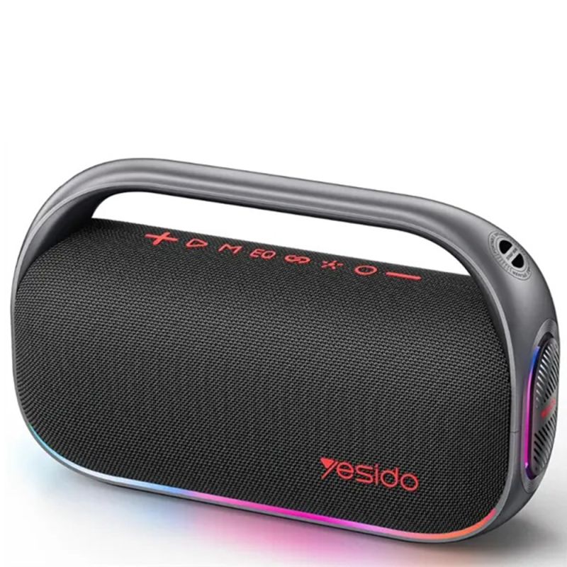 Difuzor Dual, Portabil, Iluminare RGB, Bluetooth 5.0, 80W, 8000mAh, Waterproof - Yesido (YSW31) - Black