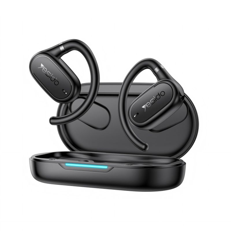 Casti Wireless, Open-ear, Waterproof, 600mAh - Yesido (YSP25) - Black