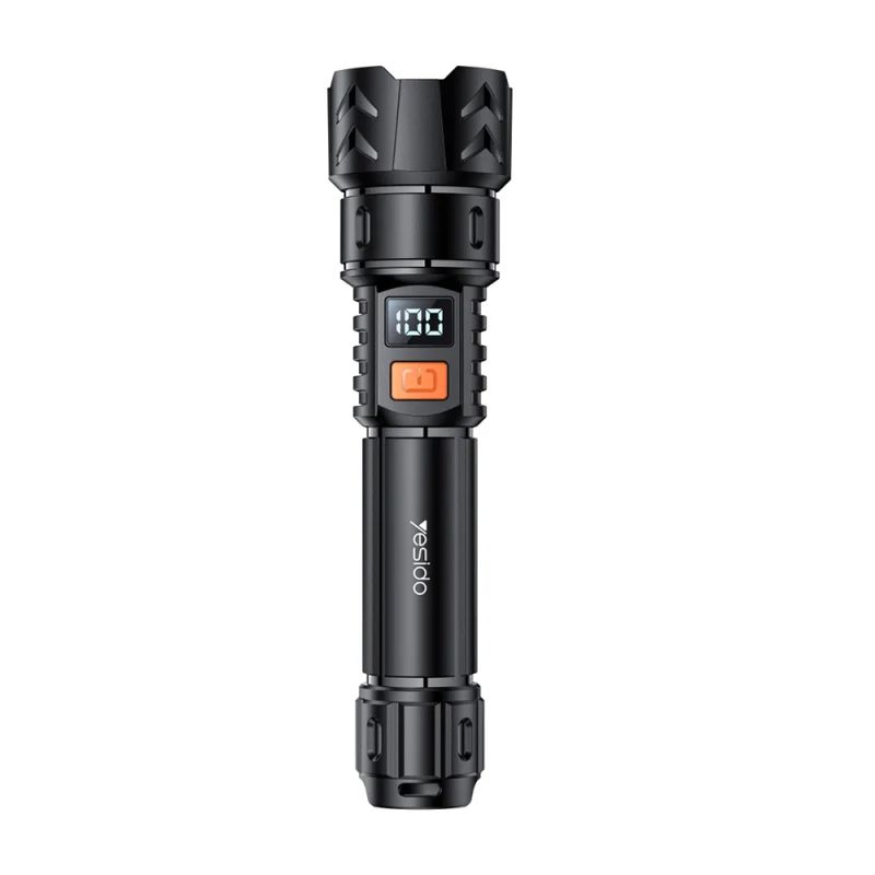 Lanterna Reincarcabila, LED, 5 Moduri, 800mAh - Yesido (TC10) - Black