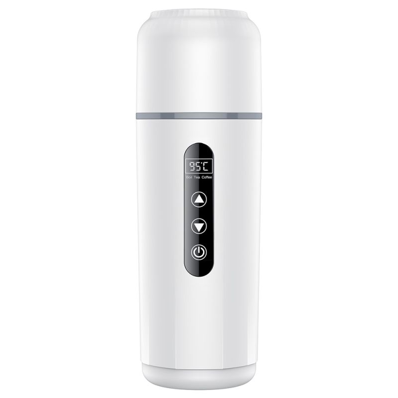 Fierbator Auto Electric 500ml, 100W, Temperatura Reglabila, Display LED - Yesido (VC20) - White
