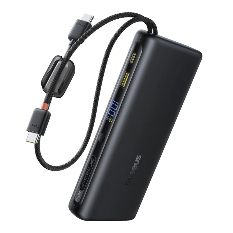 Acumulator Extern, Fast Charging, Ecran Digital, 145W, 25000mAh - Baseus EnerFill FC41 (E0028H03) - Cosmic Black