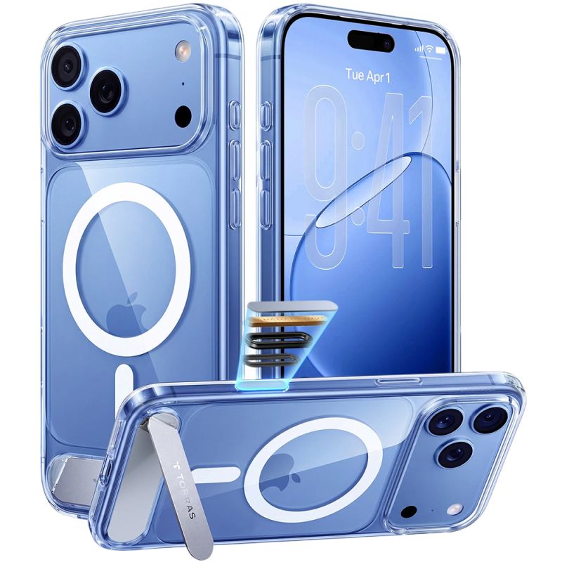 Husa pentru iPhone 18 Pro / iPhone 17 Pro - Torras Ostand L1 Guardian - Clear