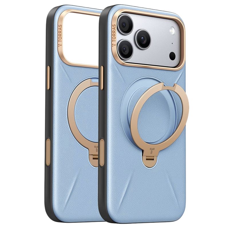 Husa pentru iPhone 18 Pro / iPhone 17 Pro - Torras QPRO Leather Series - Blue