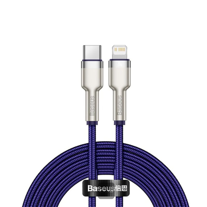 Cablu Type-C la Lightning 20W, 2m - Baseus Cafule Series (CATLJK-B05) - Purple