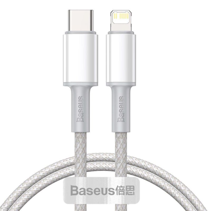 Cablu, Type-C la Lightning, 20W, Fast Charging, 1m - Baseus (CATLGD-02) - White