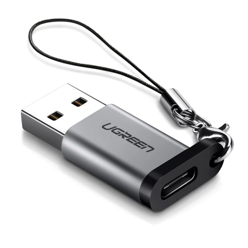 Adaptor USB la Type-C, 3A, QC3.0, FCP, AFC, 5Gbps - Ugreen US276 (50533) - Gray