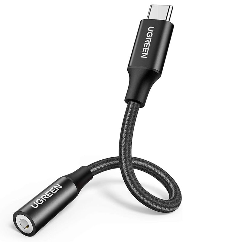 Adaptor Audio Type-C la Jack 10cm - Ugreen AV142 (70858) - Black