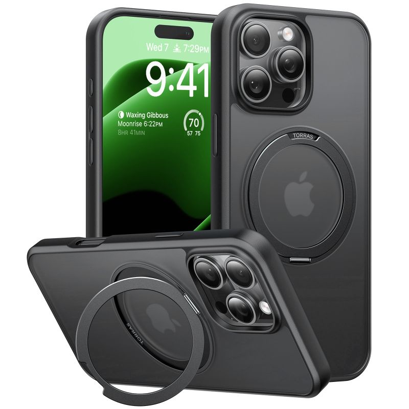 Husa pentru iPhone 16 Pro - Torras Ostand Pro MagSafe Series - Black