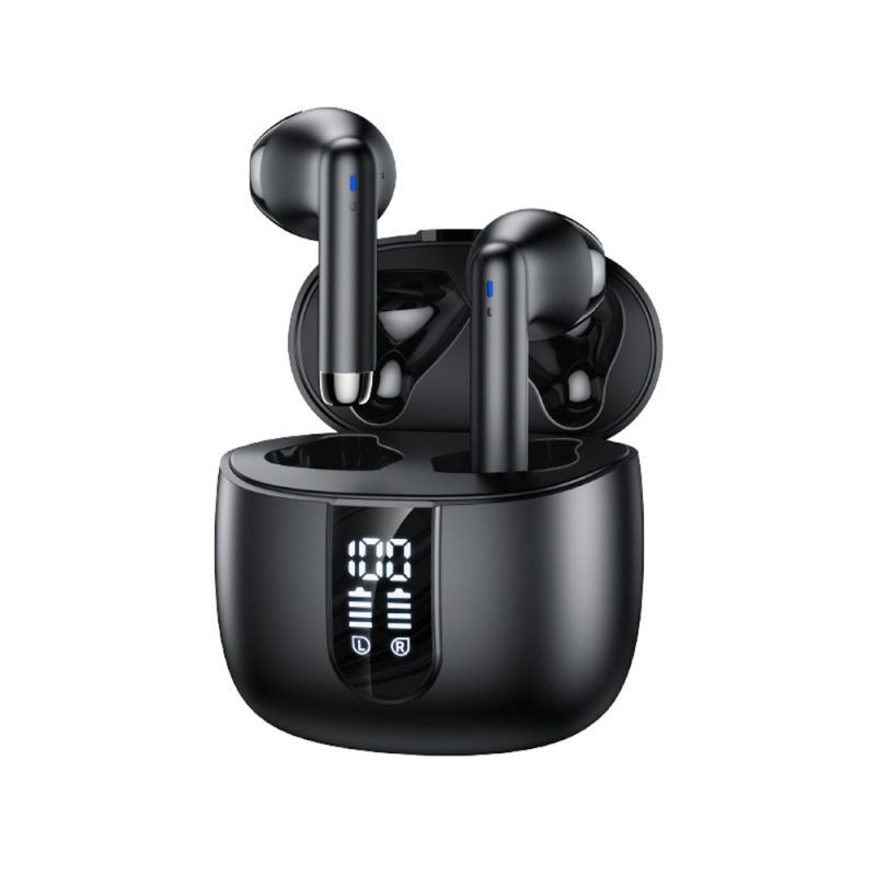 Casti Bluetooth, Wireless, Half-In-ear, LED, 400mAh - Yesido (TWS22) - Black