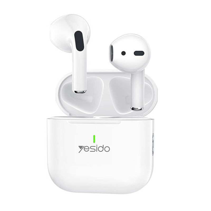 Casti Wireless, Half-In-ear, 200mAh, USB-C - Yesido (TWS17) - White