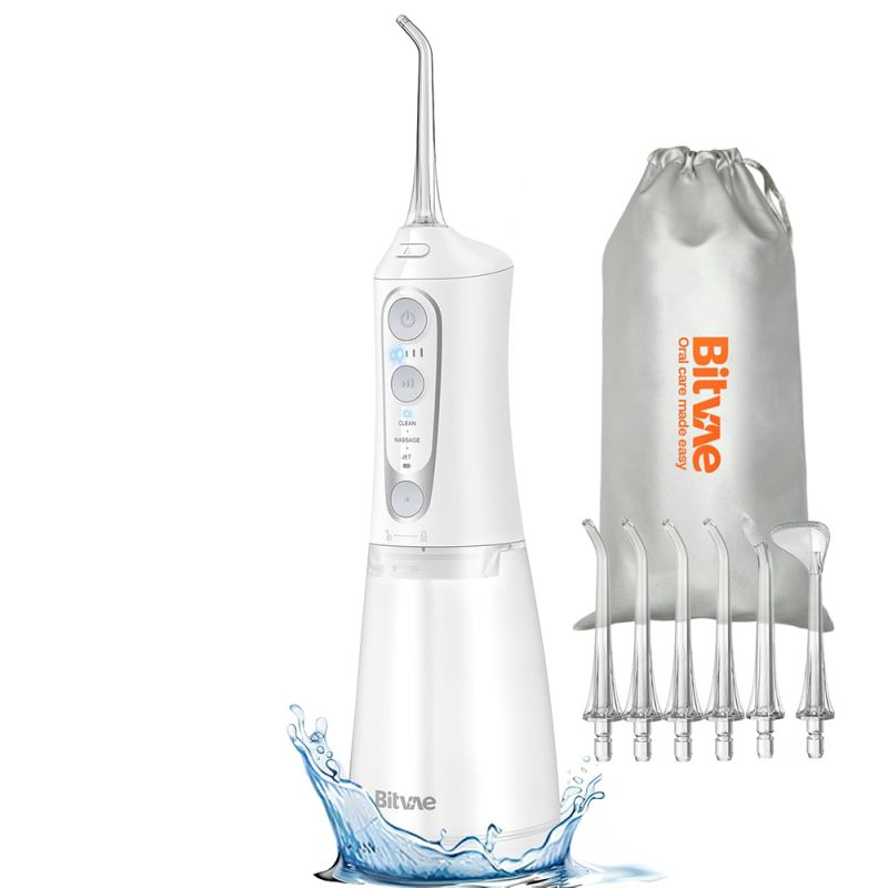 Irigator bucal, 6 Jet Tips, 3 Moduri - Bitvae (BVC6) - White