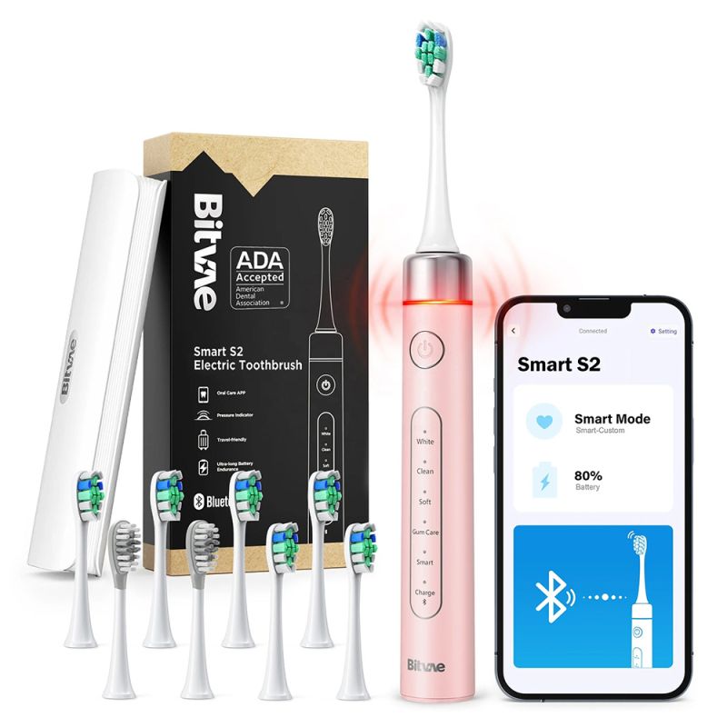 Periuta de Dinti, Capete Rezerva, Ultrasonic - Bitvae (BVS2) - Pink