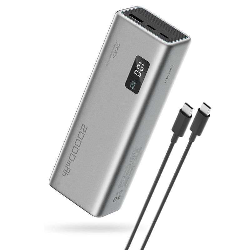 Power Bank USB-C + USB, 150W, 20000mAh - Cuktech PB200P (CUKPB200GLBK) - Gray