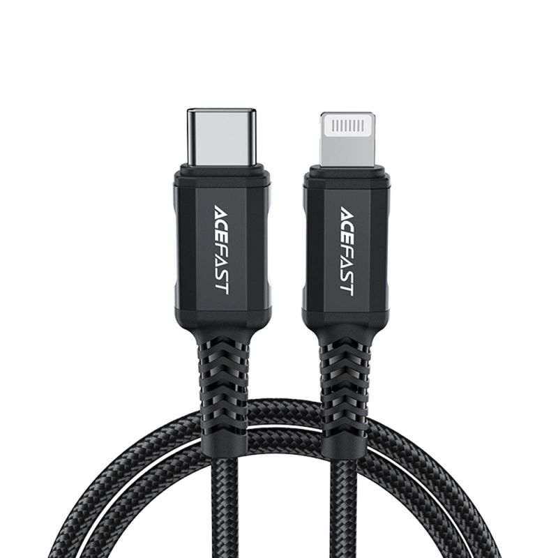 Cablu de Alimentare, Type-C to Lightning, 3A, Fast Charging, 1.8m - Acefast (C4-01) - Black