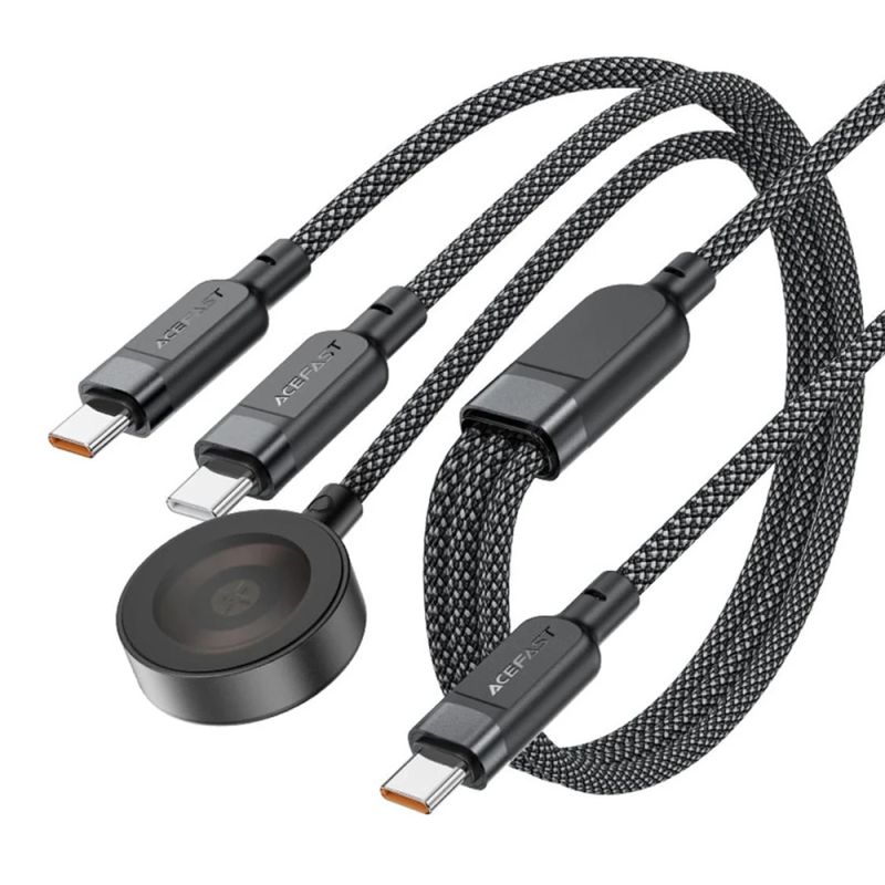Cablu de Incarcare Type-C / Type-C la Type-C, 100W, 20V/5A, 480Mb/s, 1.2m, Fast Charge- Acefast (C6-11) - Black