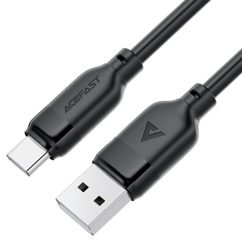 Cablu de Incarcare USB la Type-C, 3A, Fast Charging, 1.2m - Acefast (C16-04) - Black