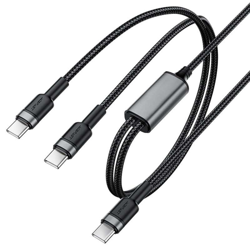Cablu de Incarcare 2xType-C, 5A, Fast Charge, 1.25m - Acefast (C22-02) - Black