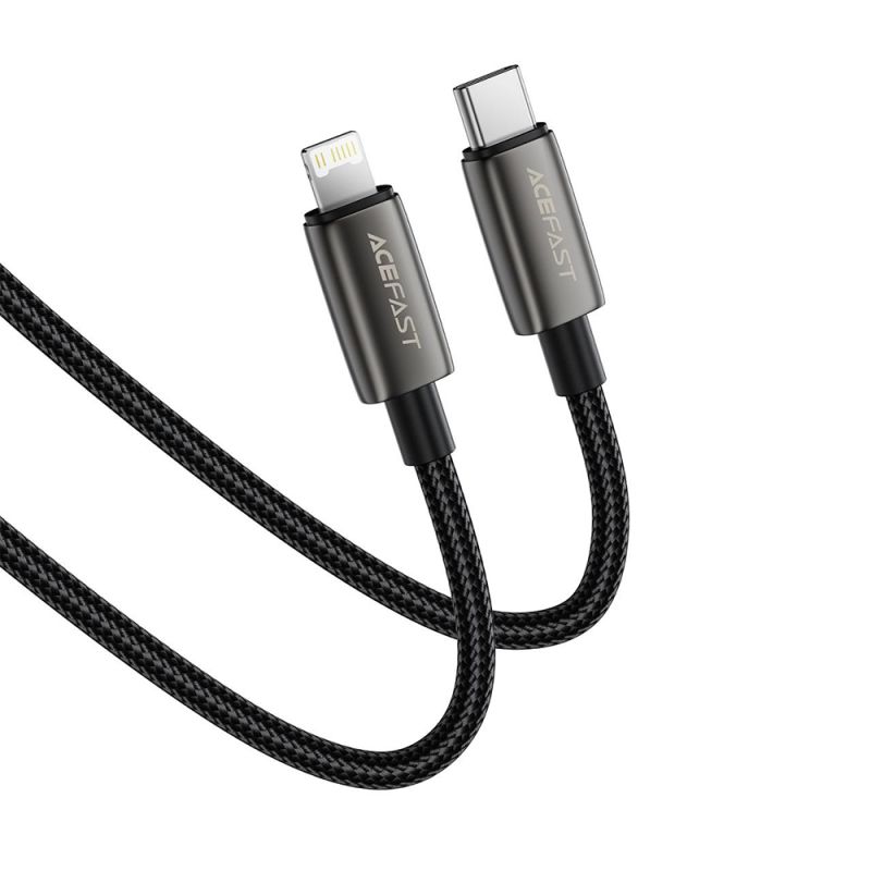 Cablu USB-C la Lightning, 30W, 1.2m - Acefast (C23-01) - Black