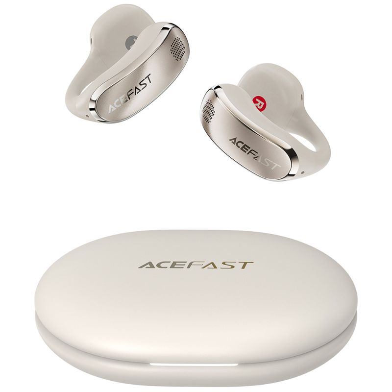 Casti OWS, Bluetooth 5.4, Bass, Microfon, Waterproof, 400mAh - Acefast Acefit SE (FA005) - Gold