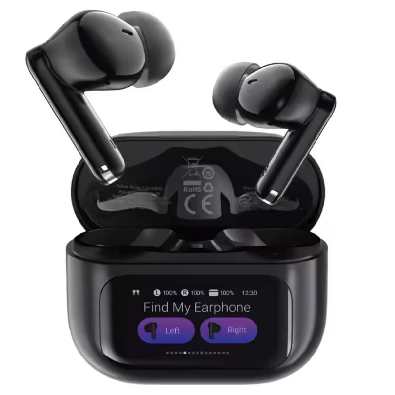 Casti TWS, ANC, AI ENC, Ecran Digital, Mod Gaming, BT5.4 - Acefast (W6) - Black