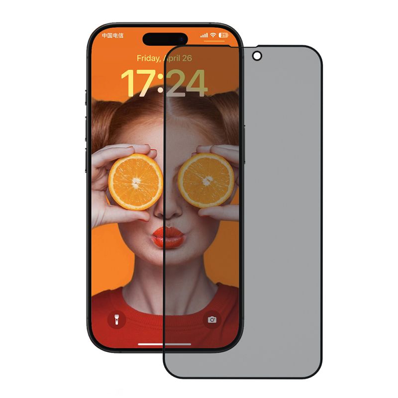 Folie pentru iPhone 14 Pro - ANANK 2.5D Reinforced Edge Privacy Screen Protector - Black
