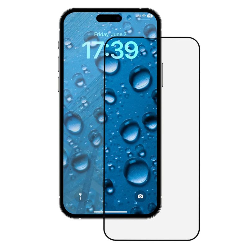 Folie pentru iPhone 16 Pro Max - ANANK 2.5D Reinforced Edge Screen Protector - Black