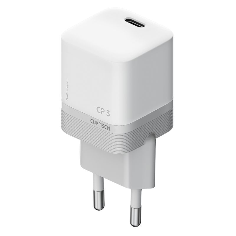 Incarcator pentru Priza USB-C, 40W, GaN, Cablu Type-C Inclus - Cuktech AC301 (CKAC301SEUWH) - White