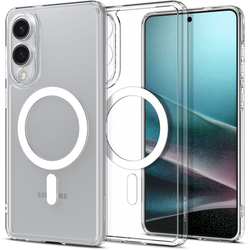 Husa pentru Samsung Galaxy S25 Edge - Spigen Ultra Hybrid MagSafe (ACS09418) - Clear / White