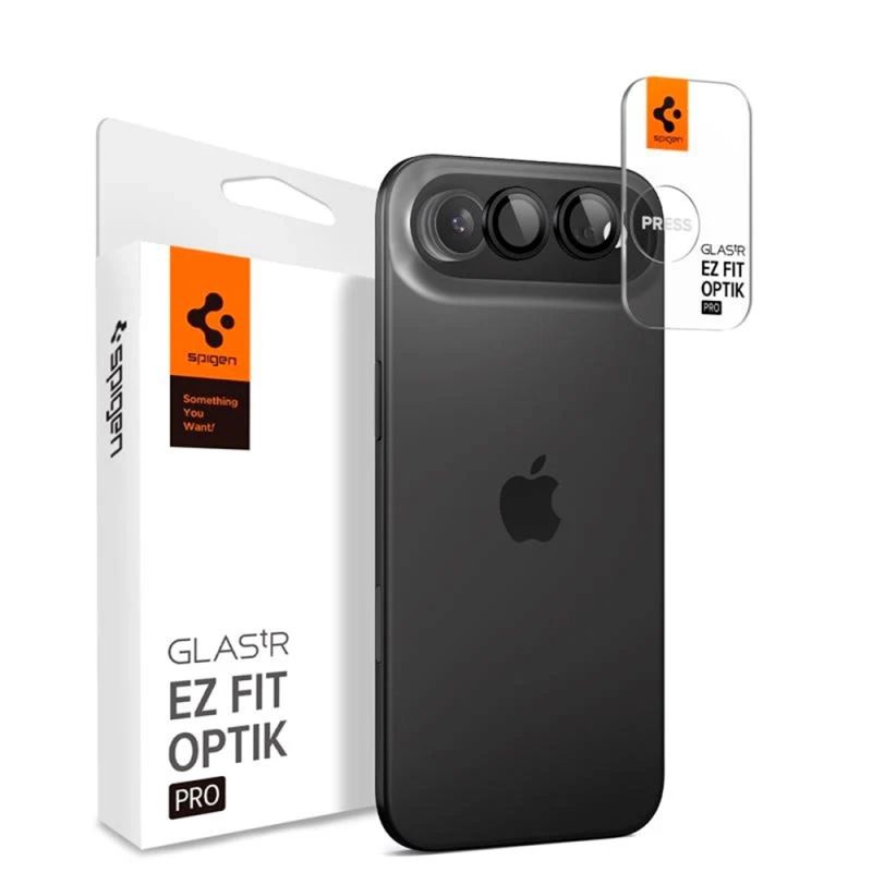 Folie Camera pentru iPhone 17 Air (set 2) - Spigen Glas.tR Optik EZ Fit Pro (AGL09863) - Black