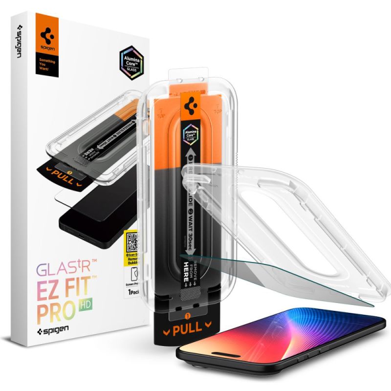 Folie pentru iPhone 17 Air - Spigen Glas.tR EZ FIT Pro HD (AGL09871) - Privacy